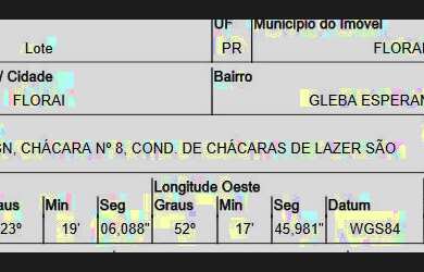 Imagem: O terreno possui 1.716m² de Área e está localizado em Floraí