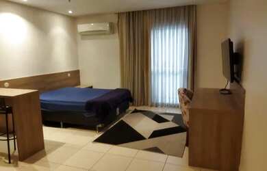 Imagem: O studio possui 1 Dormitório, 1 Banheiro, 1 Vaga na garagem