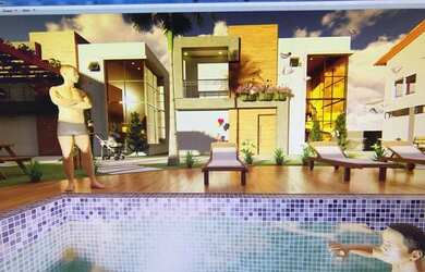 Imagem: A casa em condomínio possui 4 Dormitórios, 1 Banheiro, 2 Vagas