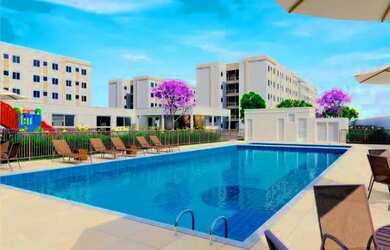 Imagem: O apartamento possui 2 Dormitórios, 1 Banheiro, 1 Vaga na garagem