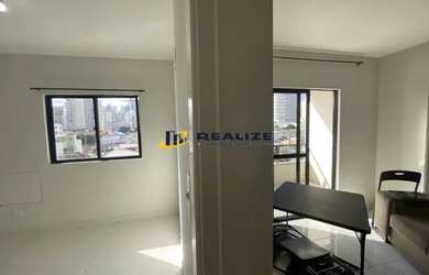 Imagem: O apartamento possui 1 Dormitório, 1 Banheiro, 1 Vaga na garagem