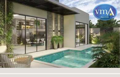 Imagem: A casa em condomínio possui 4 Dormitórios, 4 Banheiros, 2