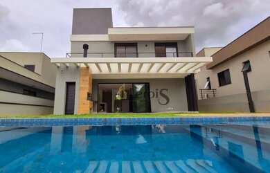 Imagem: A casa em condomínio possui 4 Dormitórios, 5 Banheiros, 4