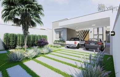 Imagem: A casa possui 3 Dormitórios, 3 Banheiros, 4 Vagas na garagem