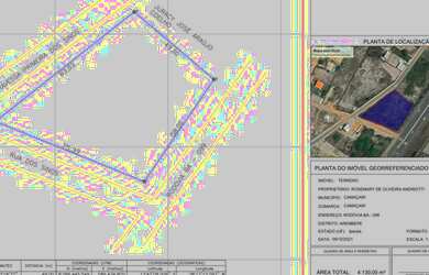 Imagem: O terreno possui 4.200m² de Área e está localizado em Arembepe