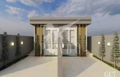 Imagem: A casa possui 3 Dormitórios, 2 Banheiros, 2 Vagas na garagem