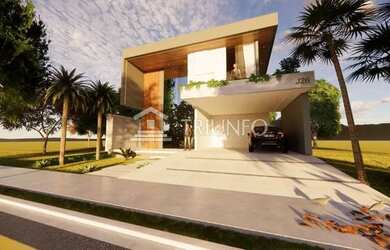 Imagem: A casa em condomínio possui 4 Dormitórios, 5 Banheiros, 4