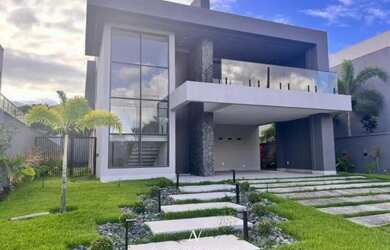 Imagem: A casa em condomínio possui 4 Dormitórios, 5 Banheiros, 4