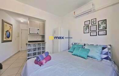 Imagem: O apartamento possui 1 Dormitório, 1 Banheiro, 1 Vaga na garagem