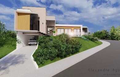 Imagem: A casa em condomínio possui 4 Dormitórios, 5 Banheiros, 5