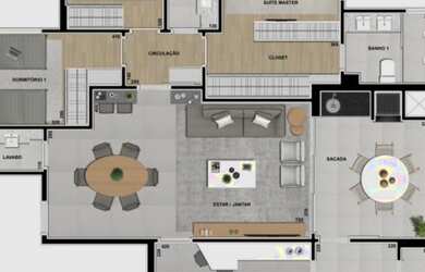 Imagem: O apartamento possui 3 Dormitórios, 3 Banheiros, 2 Vagas na