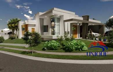 Imagem: A casa em condomínio possui 4 Dormitórios, 5 Banheiros, 4