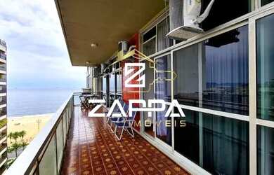 Imagem 2: Quadra da praia de Copacabana com varandão e vista mar