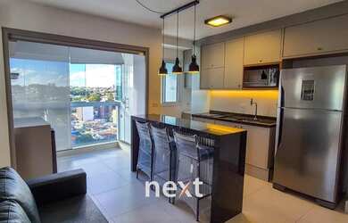 Imagem: O apartamento possui 1 Dormitório, 1 Banheiro, 1 Vaga na garagem