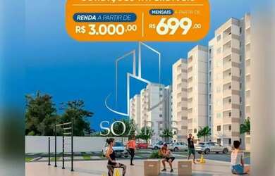 Imagem: O apartamento possui 2 Dormitórios, 1 Banheiro, 1 Vaga na garagem