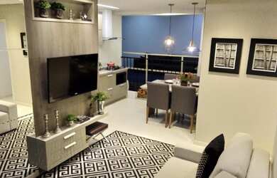 Imagem: O apartamento possui 2 Dormitórios, 1 Banheiro, 1 Vaga na garagem