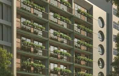 Imagem: O apartamento possui 1 Dormitório, 1 Banheiro, 36m² de Área