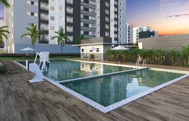 Imagem: O apartamento possui 2 Dormitórios, 2 Banheiros, 1 Vaga na