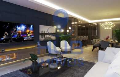 Imagem: O apartamento na cobertura possui 3 Dormitórios, 5 Banheiros