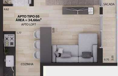 Imagem 2: Apartamento com 1 dormitório à venda, 27 m² por R$ 199.000,00 - Tambauzinho...