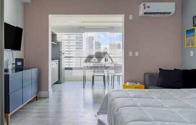 Imagem: O studio possui 1 Dormitório, 1 Banheiro, 1 Vaga na garagem