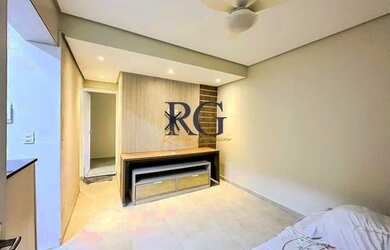 Imagem: O apartamento possui 1 Dormitório, 1 Banheiro, 1 Vaga na garagem