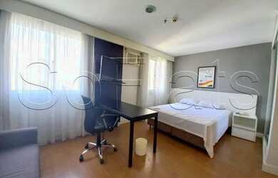 Imagem: O studio possui 1 Dormitório, 1 Banheiro, 1 Vaga na garagem