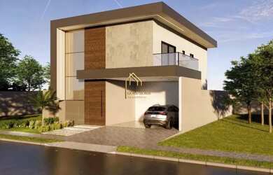 Imagem: A casa em condomínio possui 4 Dormitórios, 4 Banheiros, 4