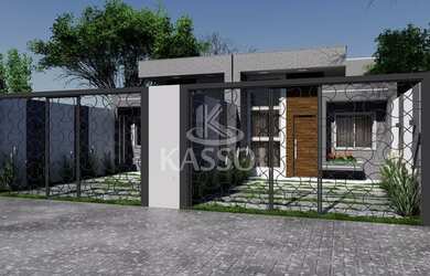 Imagem: A casa possui 3 Dormitórios, 2 Banheiros, 2 Vagas na garagem