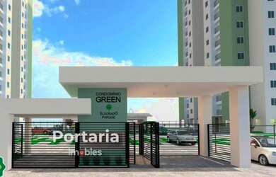 Imagem: O apartamento possui 2 Dormitórios, 1 Banheiro, 1 Vaga na garagem