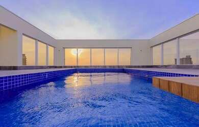 Imagem: O apartamento na cobertura possui 4 Dormitórios, 5 Banheiros