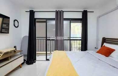 Imagem: O apartamento possui 1 Dormitório, 1 Banheiro, 26m² de Área