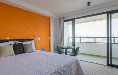 Imagem: O studio possui 1 Dormitório, 1 Banheiro, 1 Vaga na garagem