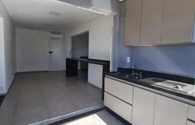 Imagem: O apartamento possui 1 Dormitório, 1 Banheiro, 2 Vagas na garagem