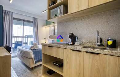 Imagem 14: Studio Mobiliado com Varanda em Moema