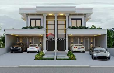 Imagem: A casa possui 3 Dormitórios, 3 Banheiros, 2 Vagas na garagem