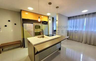 Imagem: O apartamento possui 1 Dormitório, 2 Banheiros, 1 Vaga na garagem