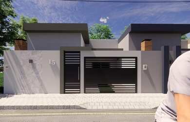 Imagem: A casa possui 3 Dormitórios, 2 Banheiros, 1 Vaga na garagem