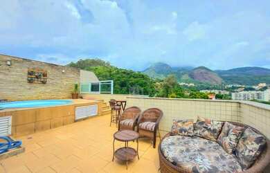 Imagem: O apartamento na cobertura possui 4 Dormitórios, 5 Banheiros