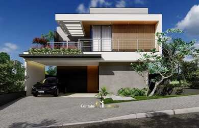 Imagem: A casa em condomínio possui 4 Dormitórios, 5 Banheiros, 4