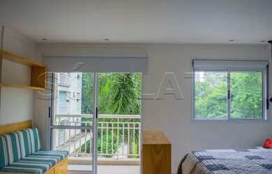 Imagem: O studio possui 1 Dormitório, 1 Banheiro, 1 Vaga na garagem