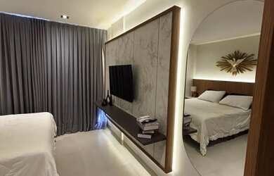 Imagem 8: Flat mobiliado na praia. Piscina, Churrasqueira, Imóvel mobiliadoeAr-condicionado