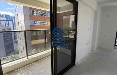 Imagem 4: Studio de 32,50m2, andar alto, nascente, com varanda integrada e fechamento...