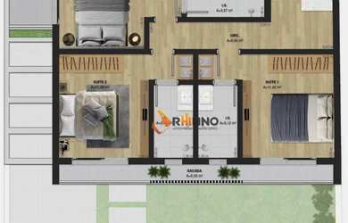 Imagem 3: Casa triplex com 3 suítes à venda, 206 m² no bairro Água Verde - Curitiba/PR