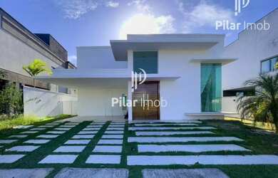 Imagem: A casa em condomínio possui 4 Dormitórios, 5 Banheiros, 4