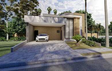 Imagem: A casa em condomínio possui 3 Dormitórios, 4 Banheiros, 2