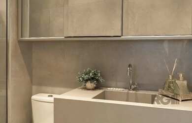 Imagem: O apartamento possui 2 Dormitórios, 1 Banheiro, 1 Vaga na garagem