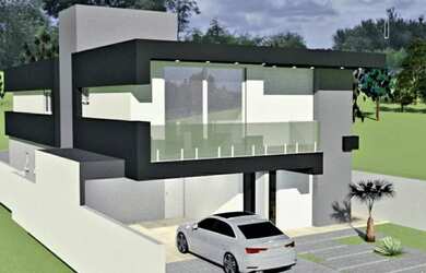 Imagem: A casa em condomínio possui 4 Dormitórios, 5 Banheiros, 4