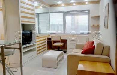 Imagem: O studio possui 1 Dormitório, 1 Banheiro, 1 Vaga na garagem