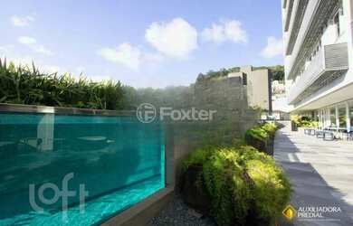 Imagem: O apartamento possui 1 Dormitório, 1 Banheiro, 1 Vaga na garagem